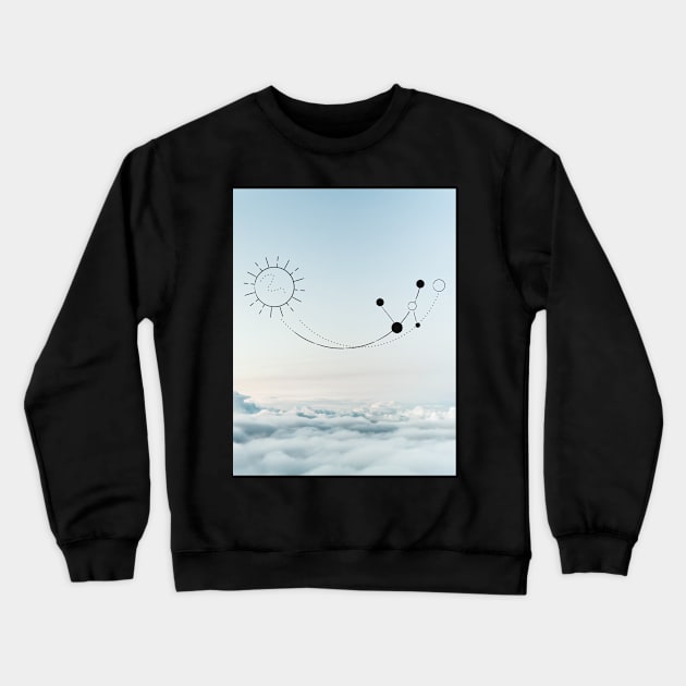 Sky Trajectory Crewneck Sweatshirt by SkindeepDesign